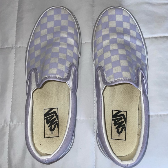Vans Kids Slip-On Shoes - Purple Checkered - Picture 2 of 7